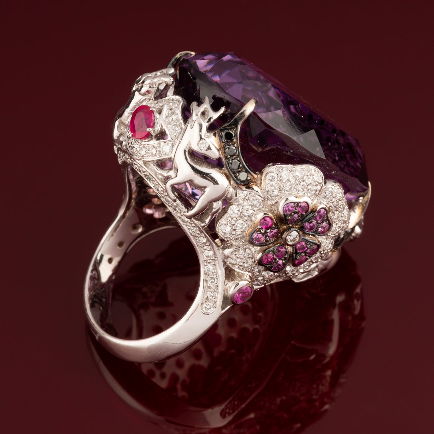 Amethyst cocktail ring