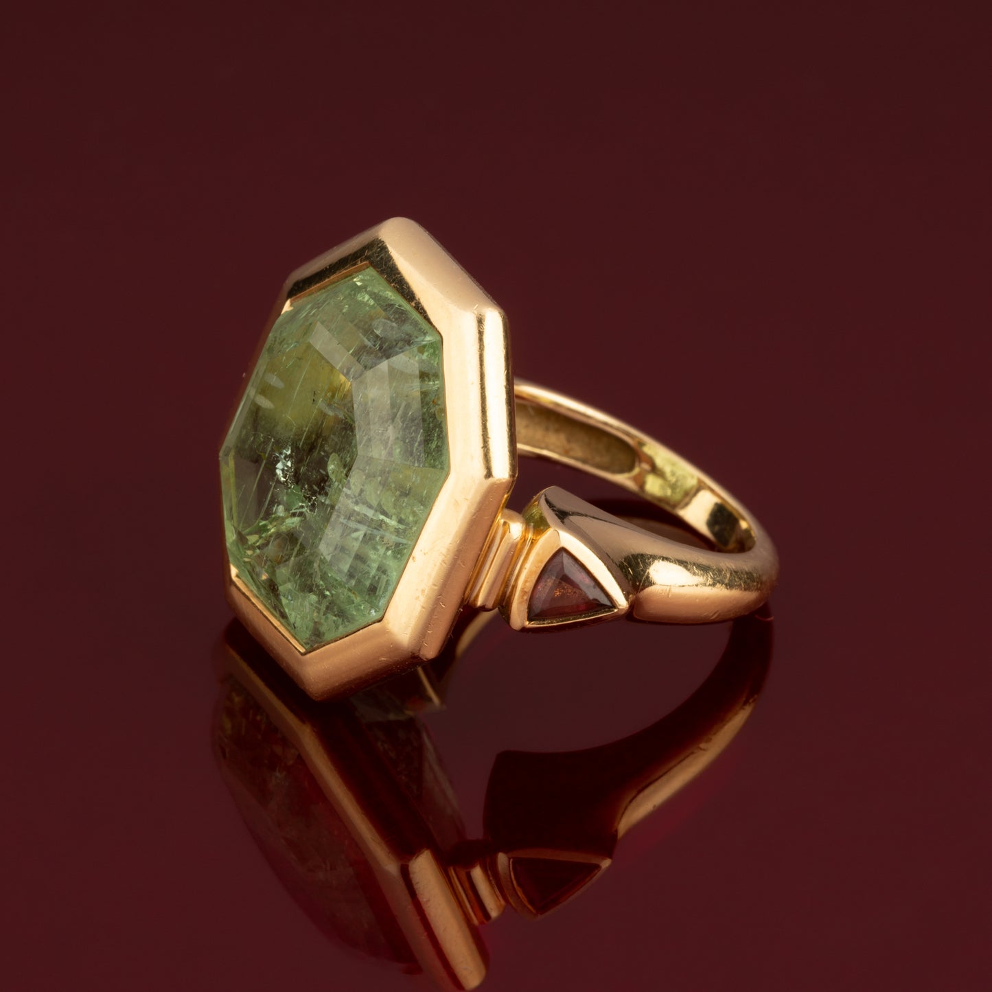 Green Beryl Cocktail Ring