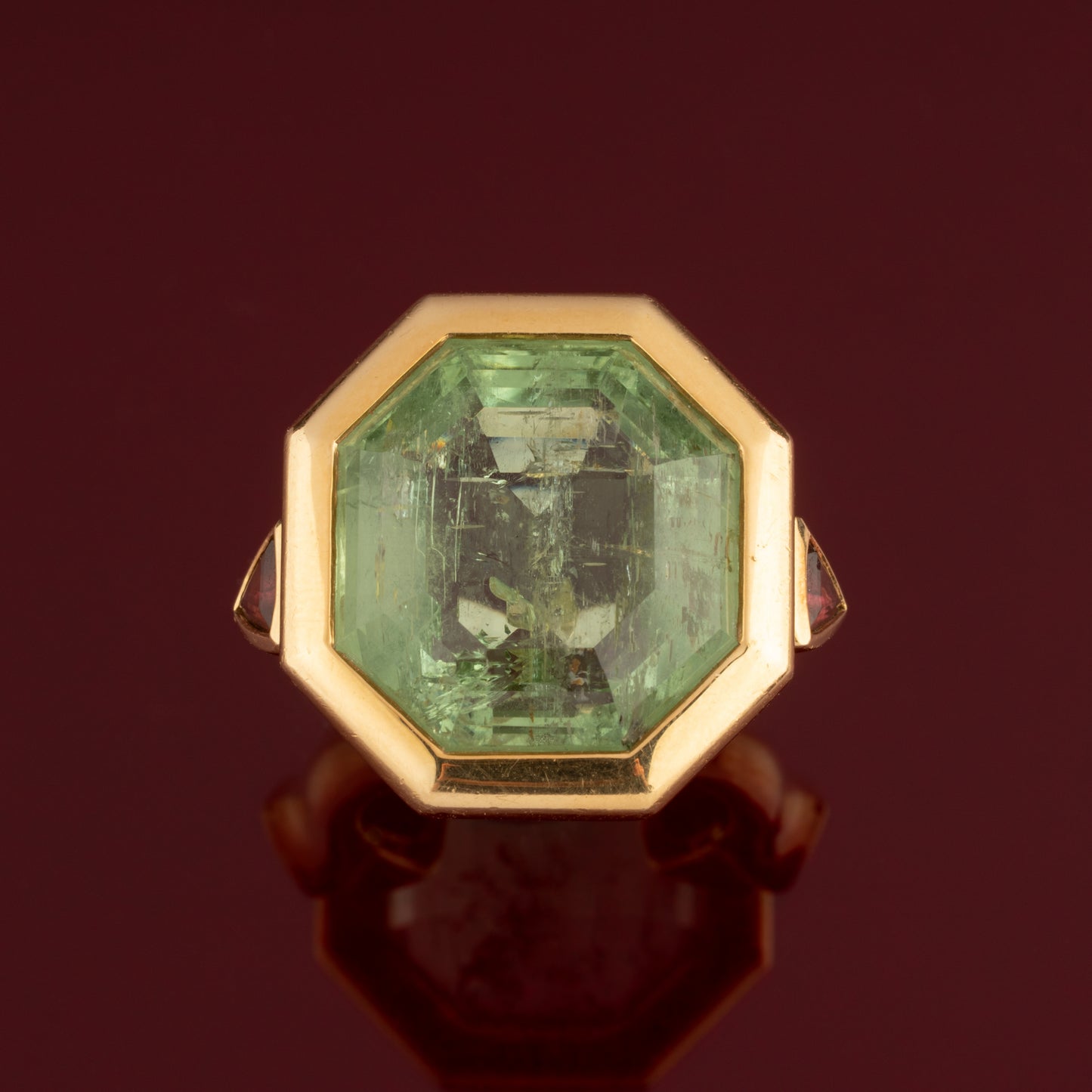 Green Beryl Cocktail Ring