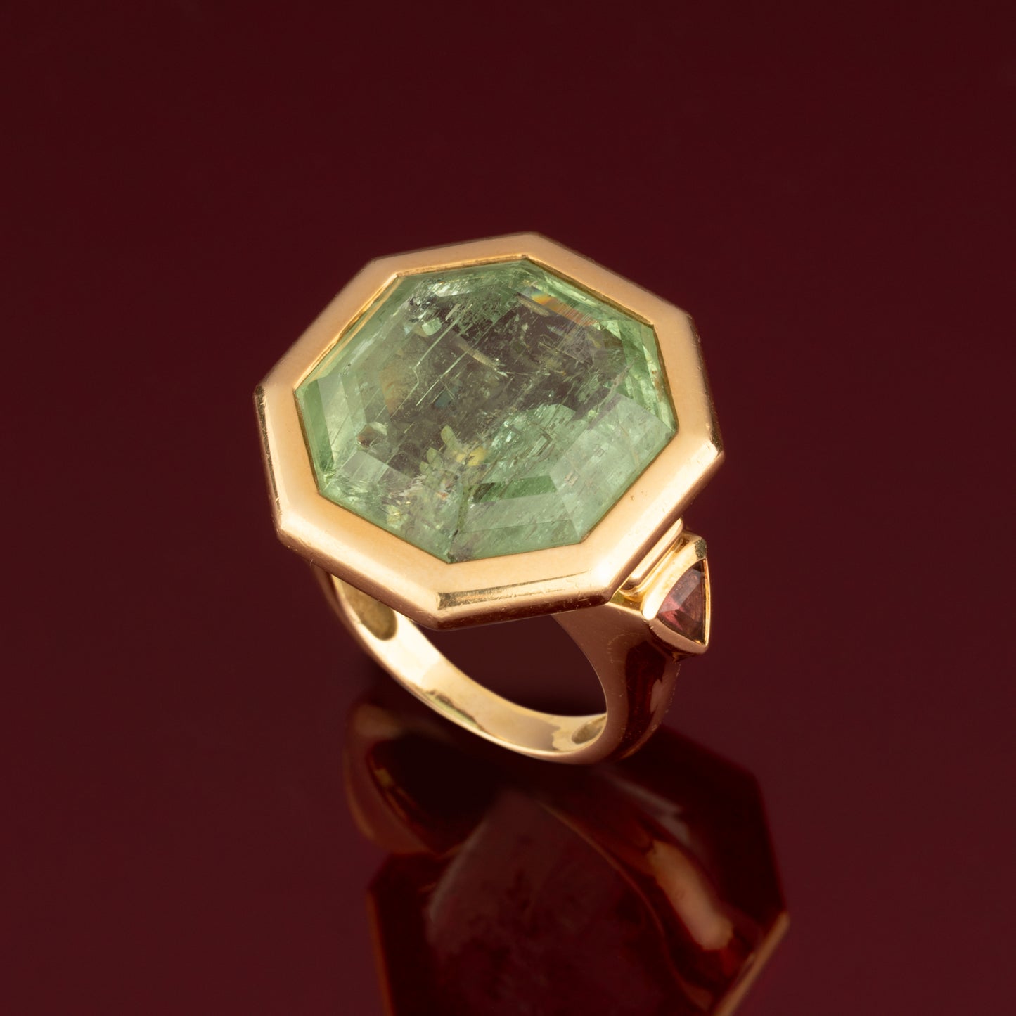 Green Beryl Cocktail Ring