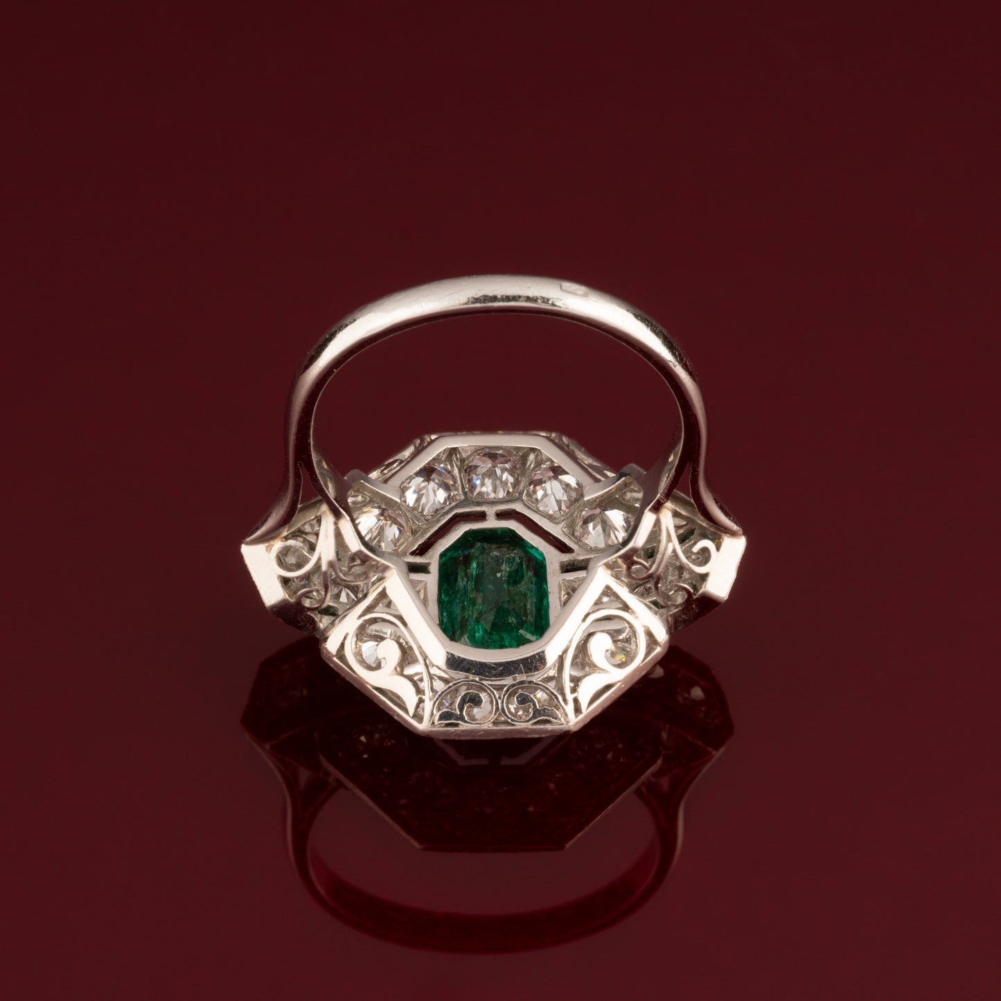 Bague Art Déco émeraude