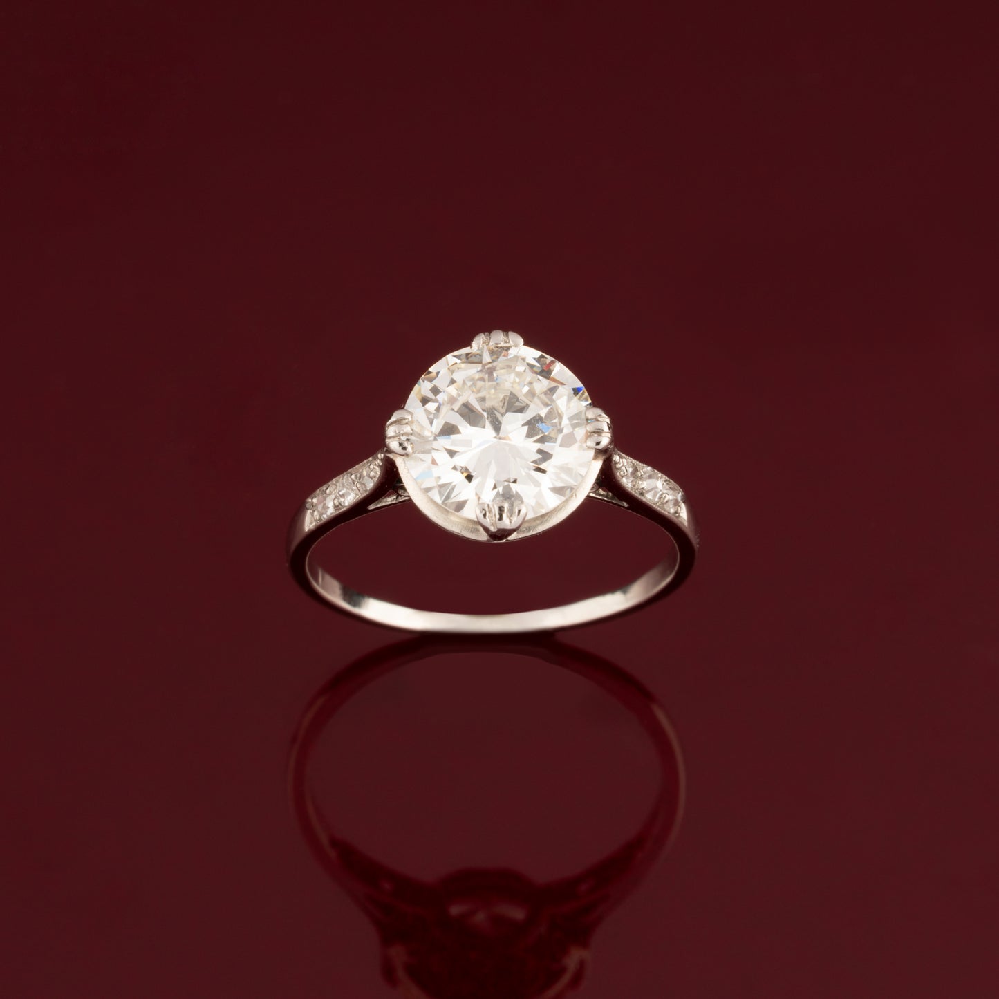 Bague solitaire diamants