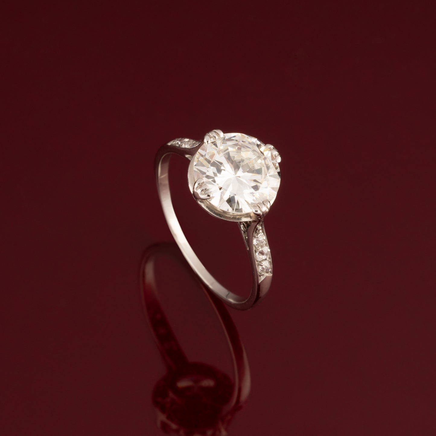 Bague solitaire diamants