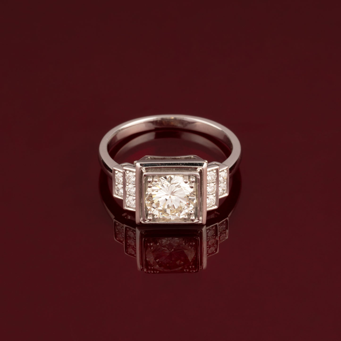 Bague diamant style Art Déco