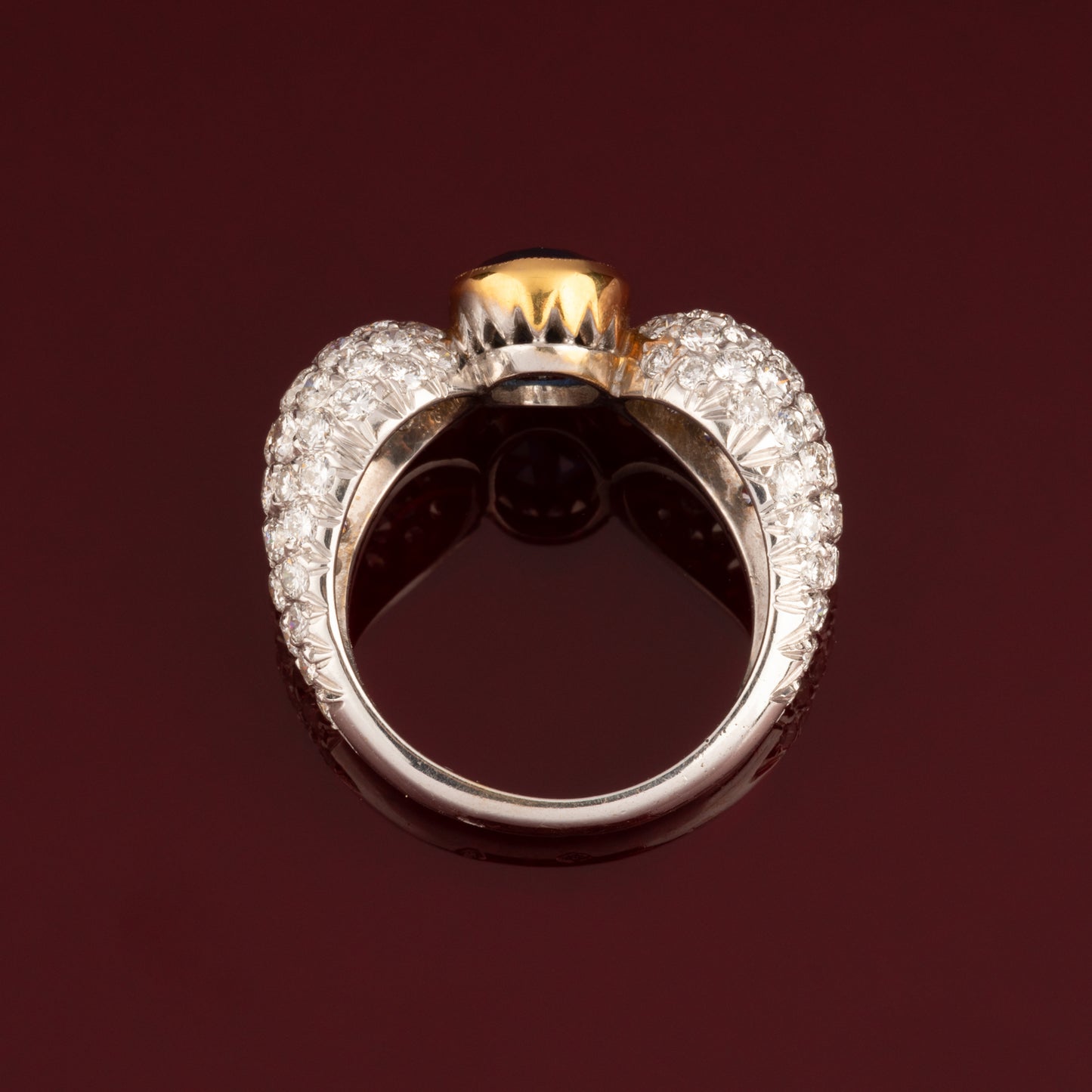 Bague saphir et diamants