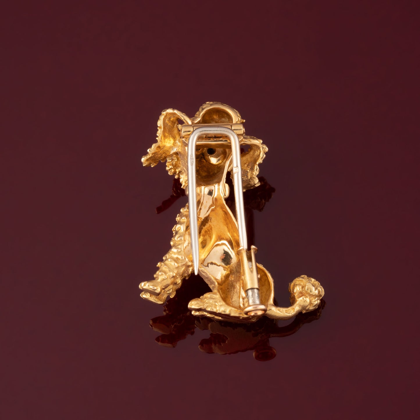 Poodle brooch