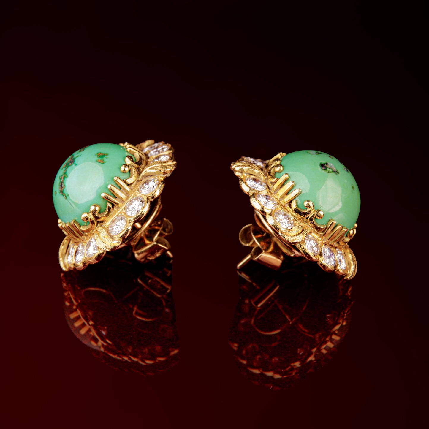 Clip d'oreilles turquoise