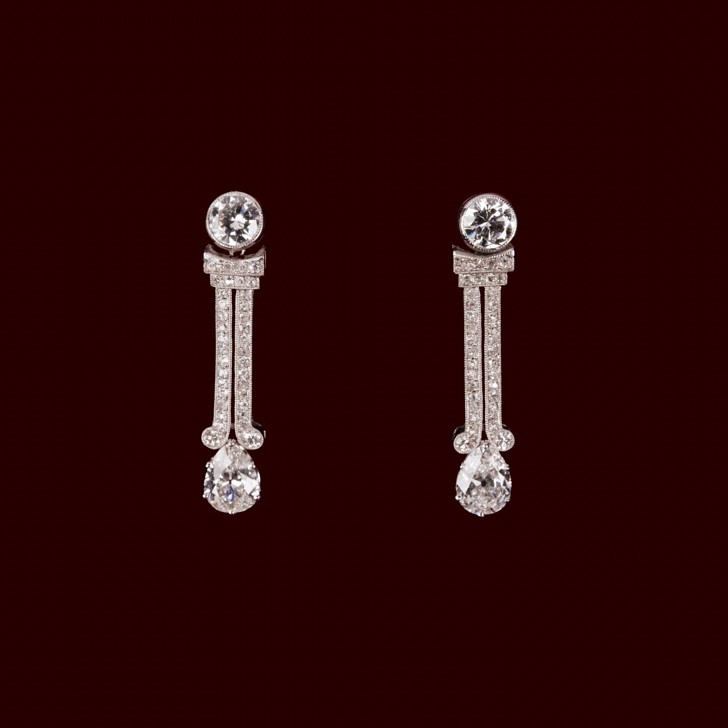 Pendants d'oreilles diamants