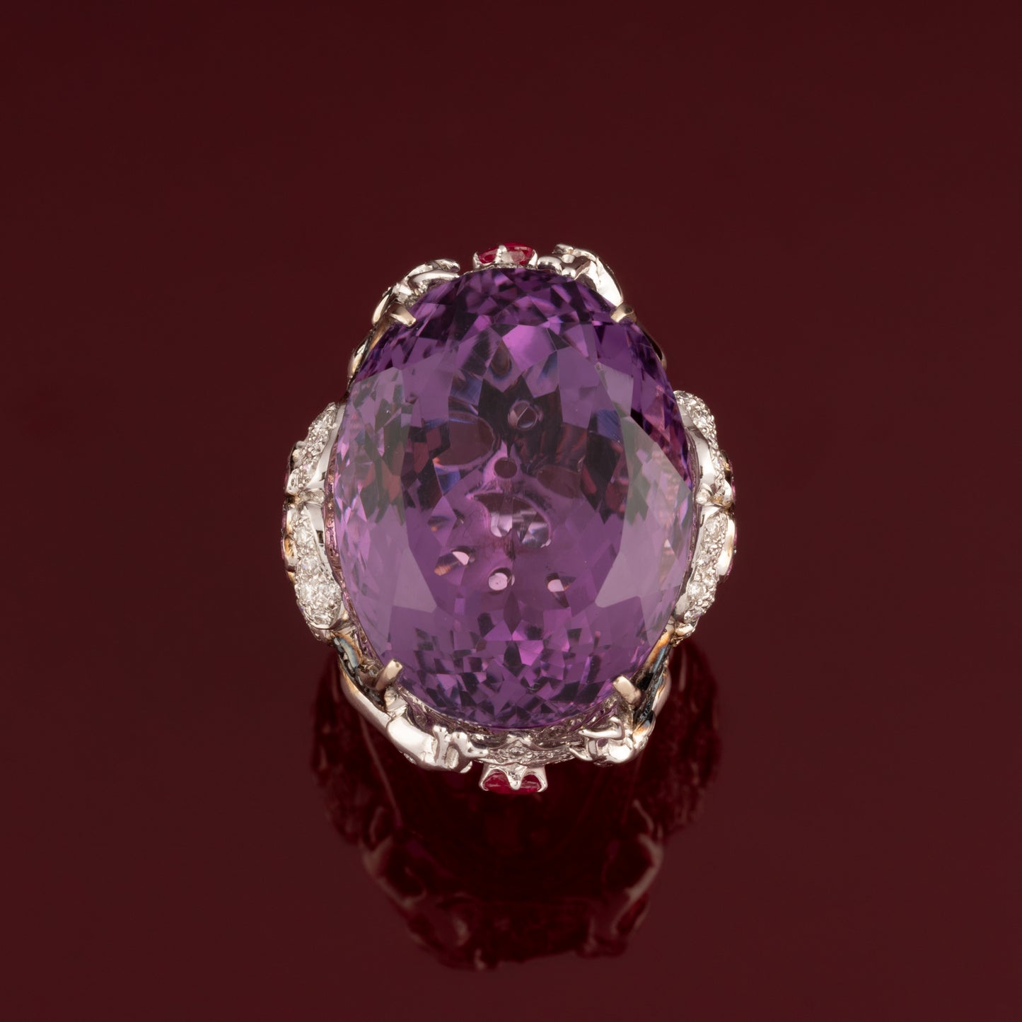 Amethyst cocktail ring