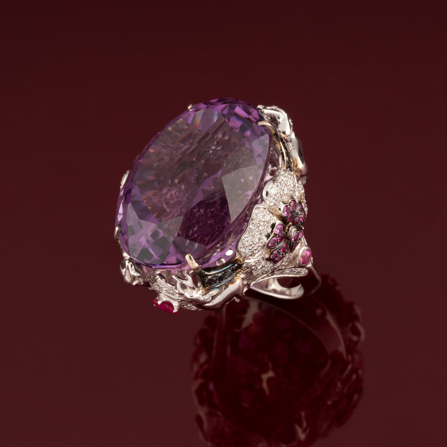 Amethyst cocktail ring