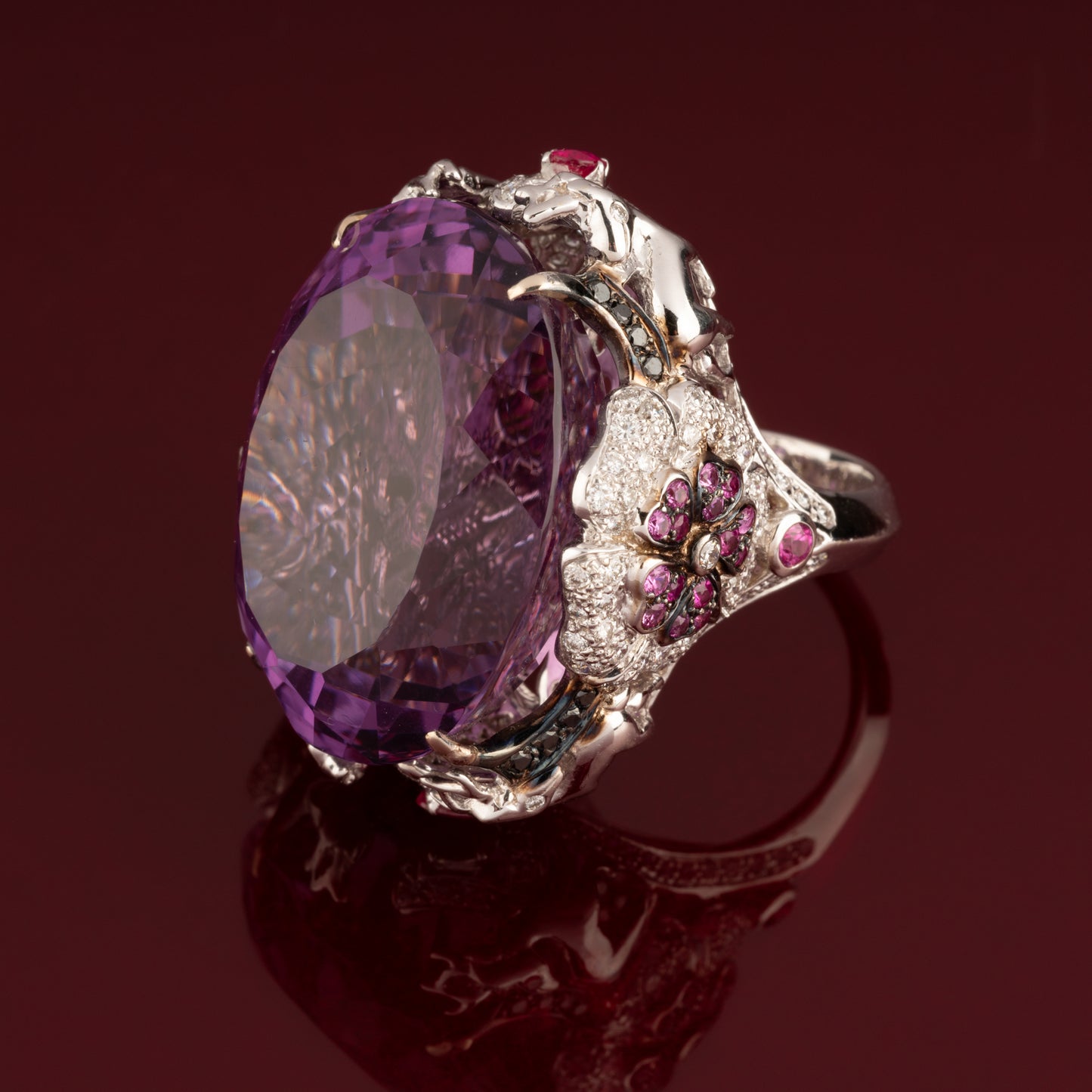 Amethyst cocktail ring