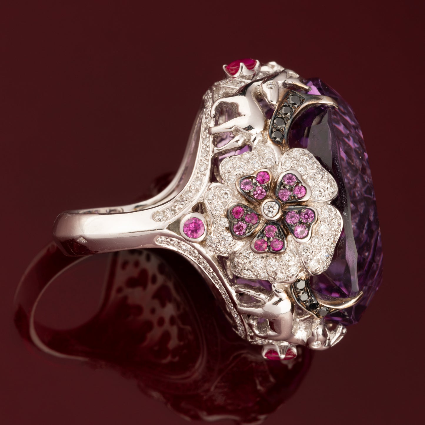 Amethyst cocktail ring