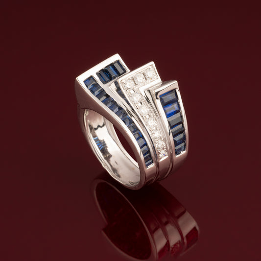 Bagues saphir et diamant