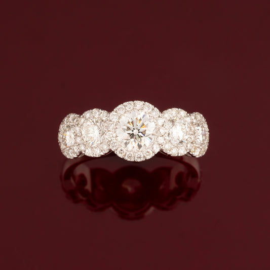 Bague bandeau diamants