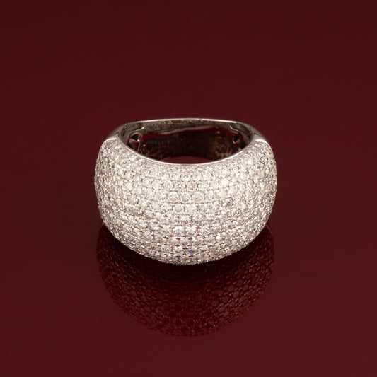 Bague boule diamants