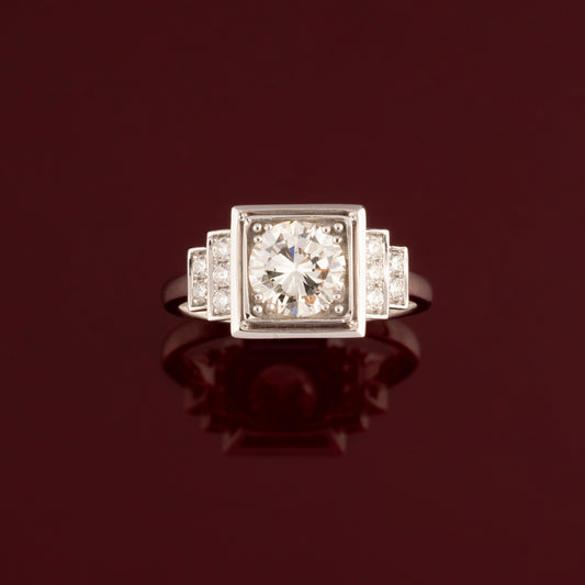 Bague diamant style Art Déco