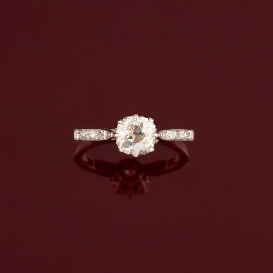 Bague solitaire diamants