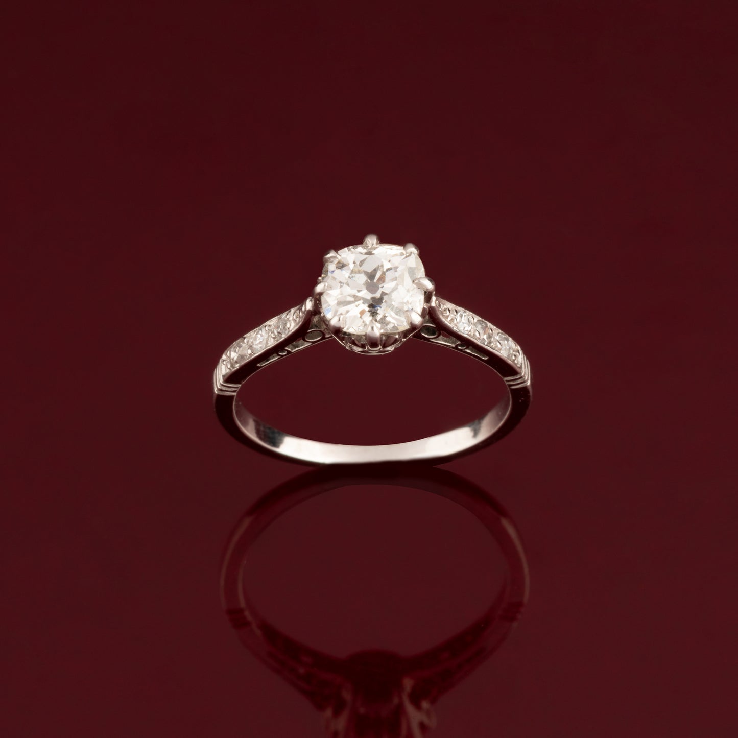 Bague solitaire diamants