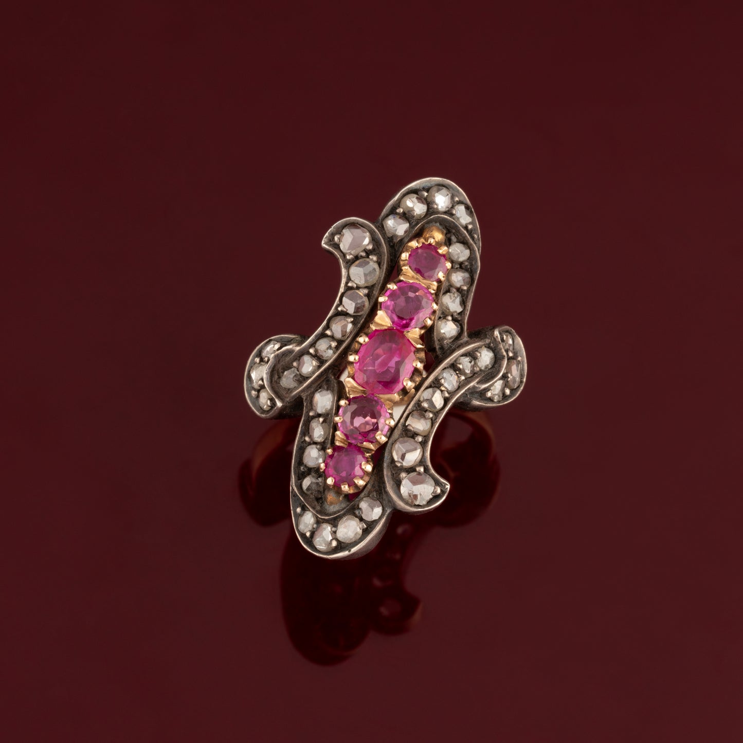 19th century ruby and diamond ring