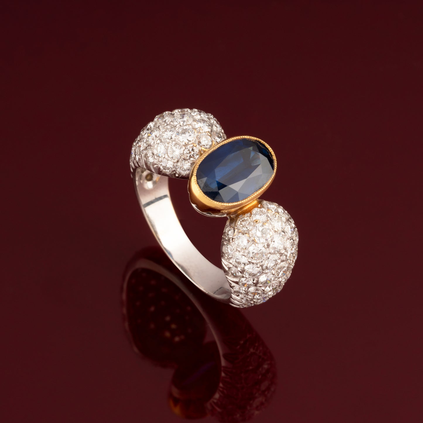 Sapphire and diamond ring