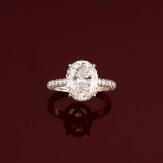 Bague diamant ovale