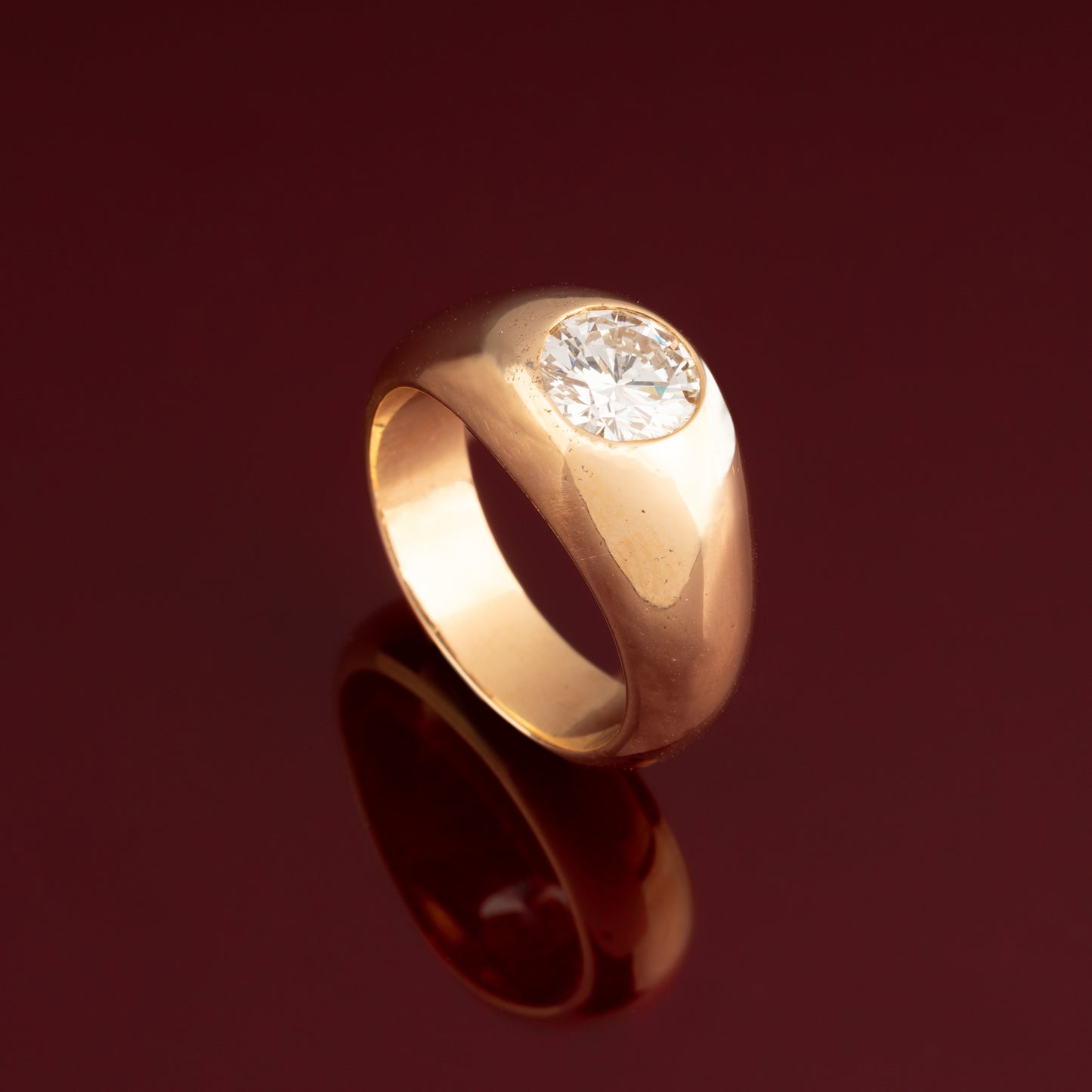 Diamond signet ring