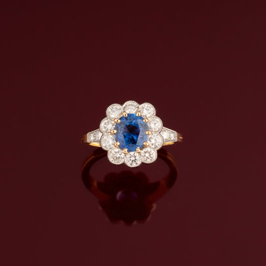 Bague saphir marguerite