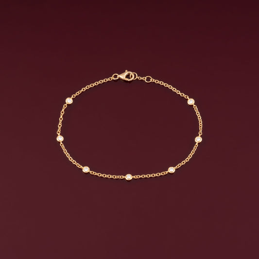 Bracelet or et diamants