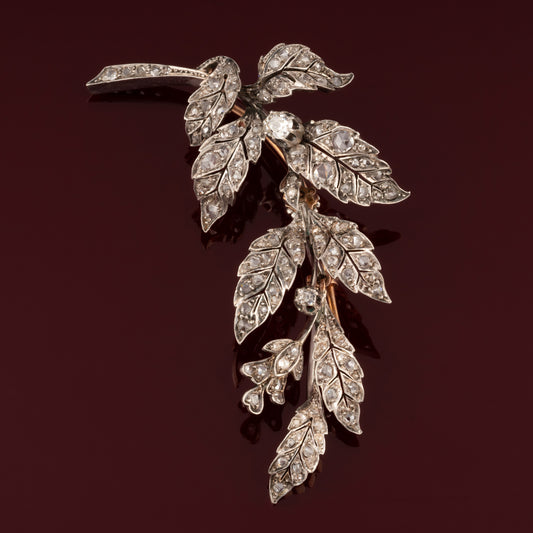 Broche feuillage