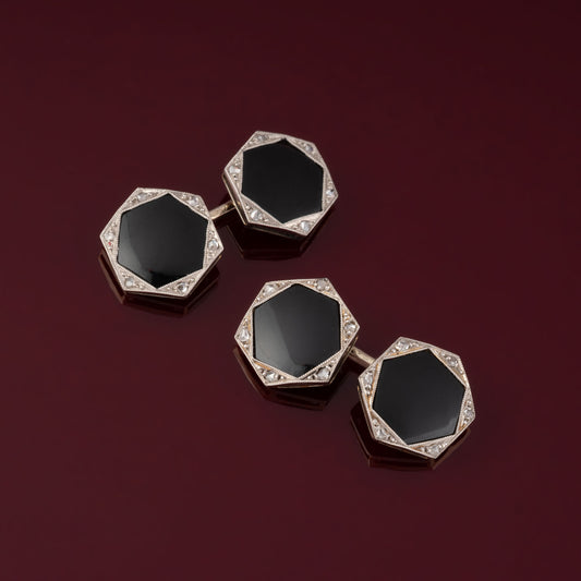 Boutons de manchettes Art Déco