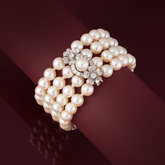 Bracelet manchette perles