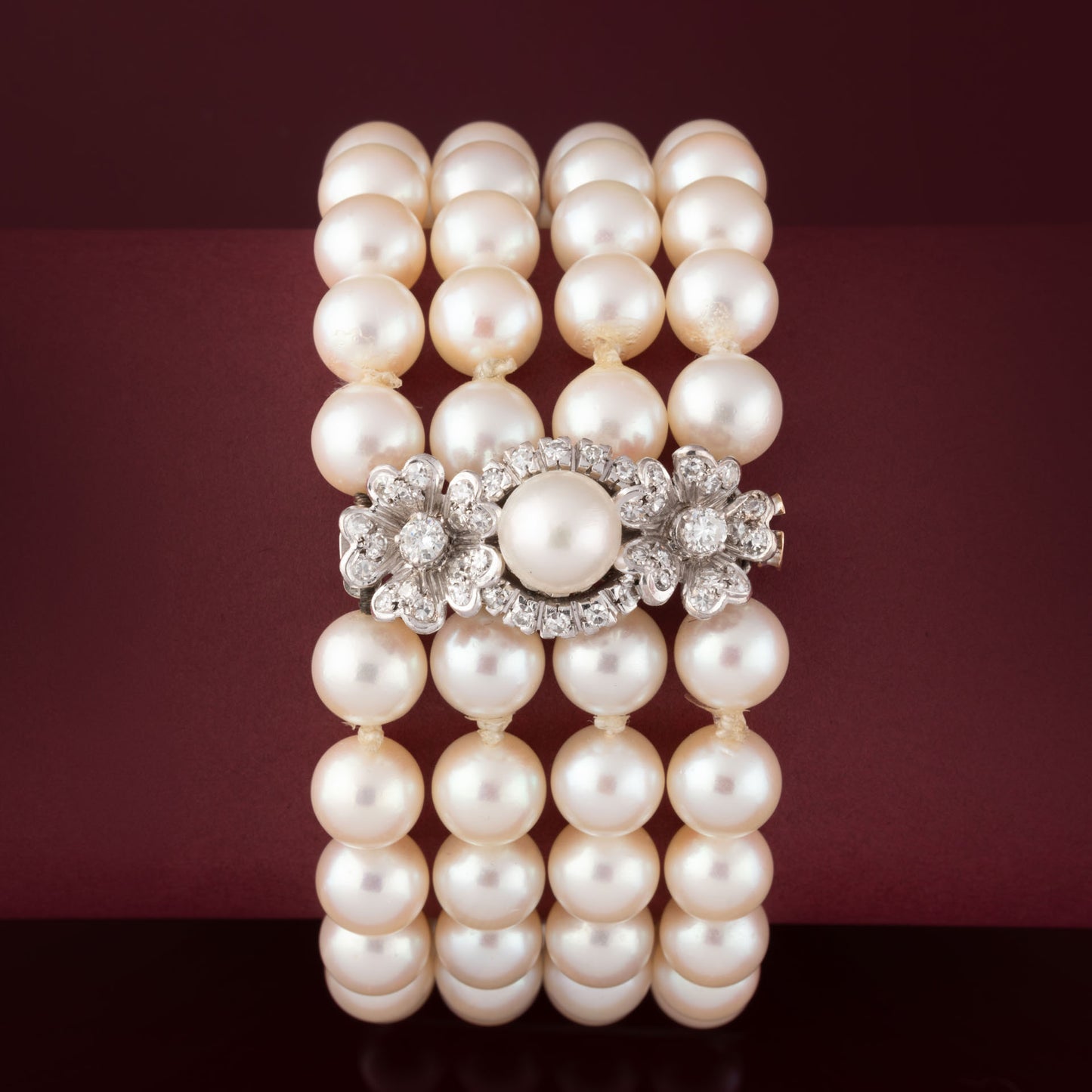 Bracelet manchette perles