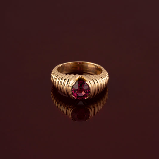 Bague grenat rodholite