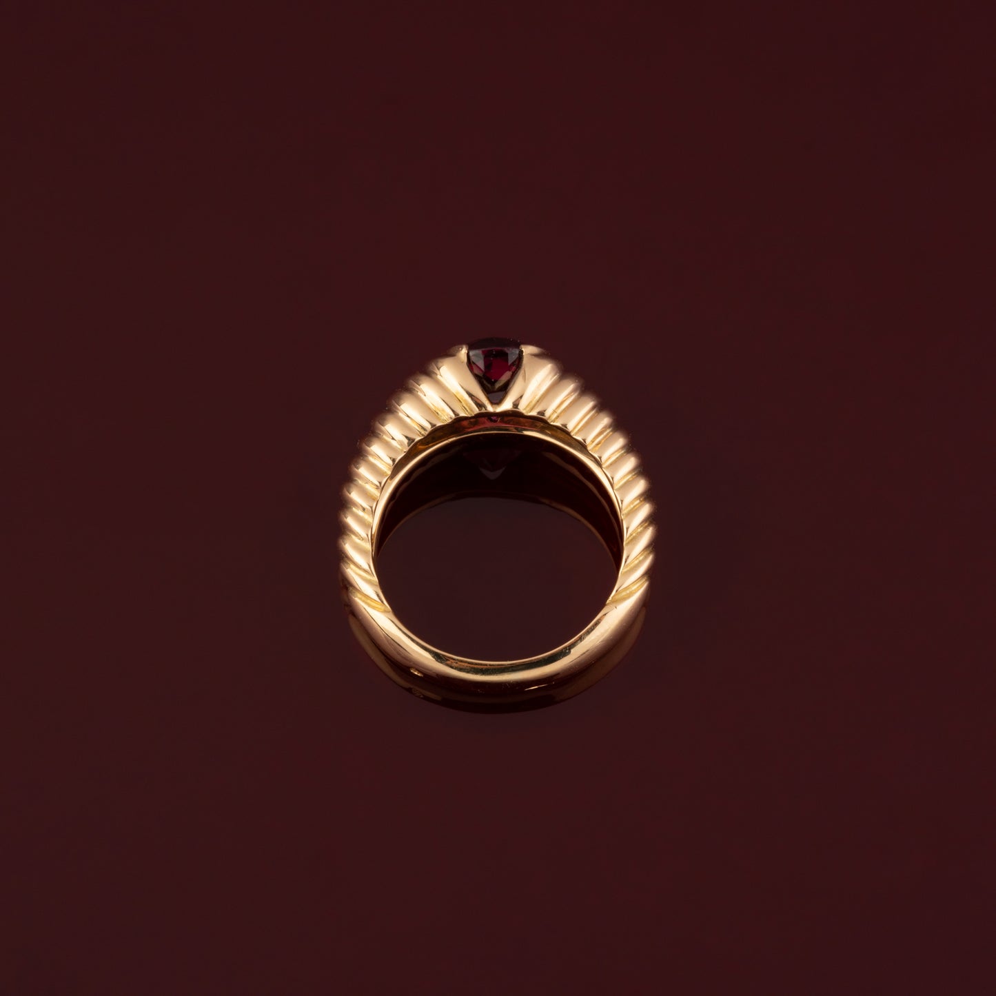 Bague grenat rodholite