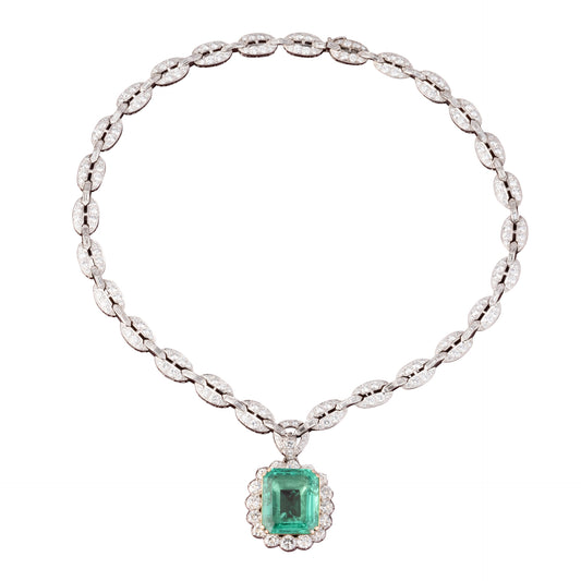 Collier pendentif émeraude