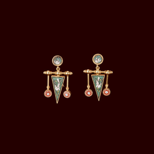 Pendants d'oreilles micromosaïques